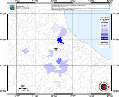 Mappa territorio comunale con almeno 3 questionari