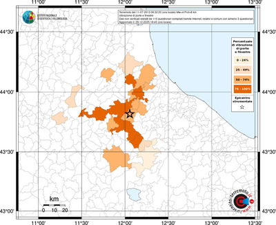 Mappa territorio comunale con almeno 3 questionari