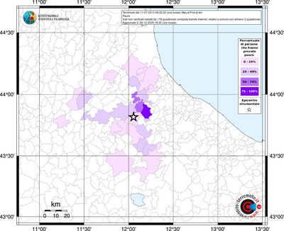 Mappa territorio comunale con almeno 3 questionari