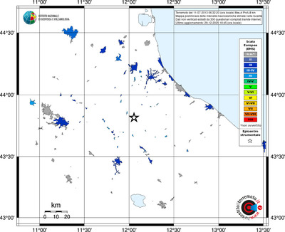 Mappa EMS - territori località