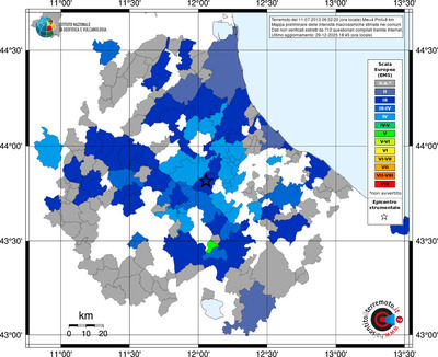 Mappa EMS - territori comuni