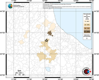 Mappa territorio comunale con almeno 3 questionari