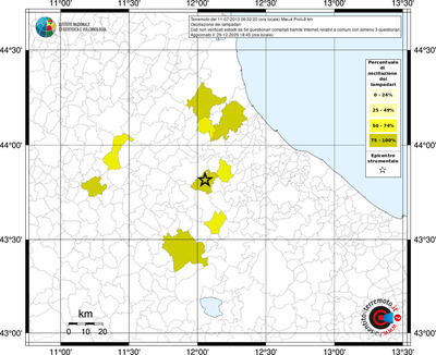 Mappa territorio comunale con almeno 3 questionari