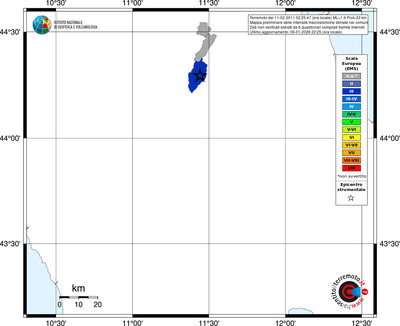 Mappa EMS - territori comuni