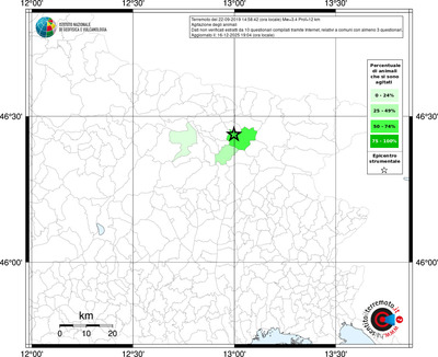 Mappa territorio comunale con almeno 3 questionari