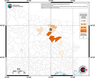 Mappa territorio comunale con almeno 3 questionari