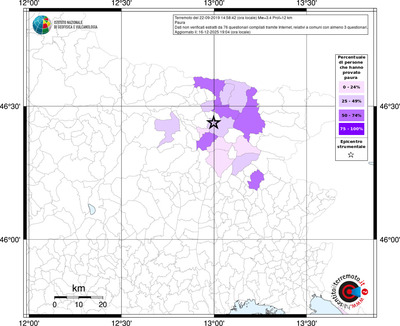 Mappa territorio comunale con almeno 3 questionari