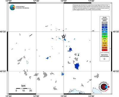 Mappa EMS - territori località