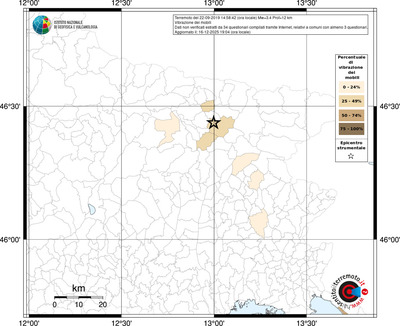 Mappa territorio comunale con almeno 3 questionari