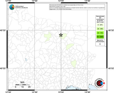 Mappa territorio comunale con almeno 3 questionari