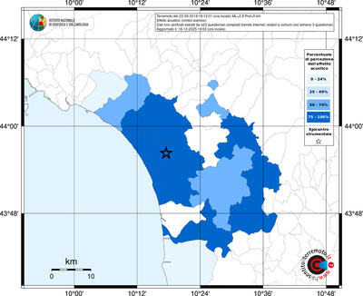 Mappa territorio comunale con almeno 3 questionari