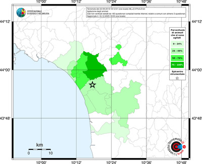 Mappa territorio comunale con almeno 3 questionari