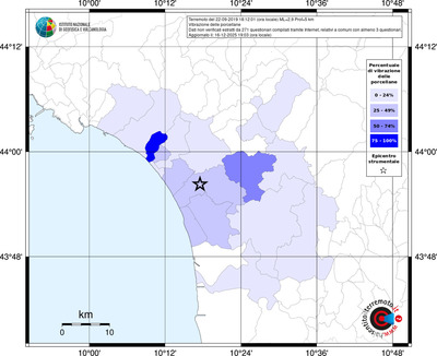 Mappa territorio comunale con almeno 3 questionari