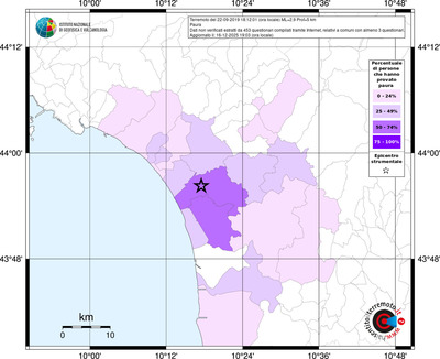 Mappa territorio comunale con almeno 3 questionari