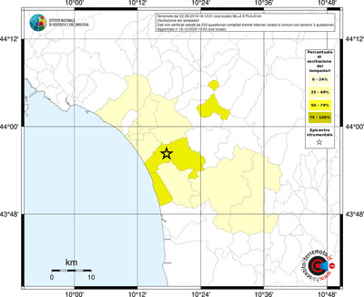 Mappa territorio comunale con almeno 3 questionari