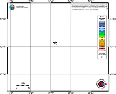 Mappa EMS - territori località