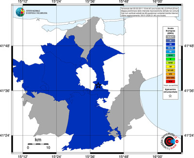 Mappa EMS - territori comuni