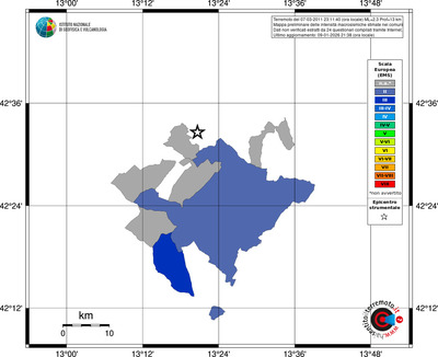 Mappa EMS - territori comuni