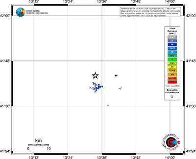 Mappa EMS - territori località