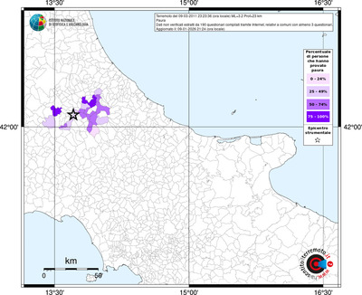 Mappa territorio comunale con almeno 3 questionari