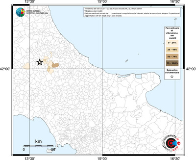 Mappa territorio comunale con almeno 3 questionari