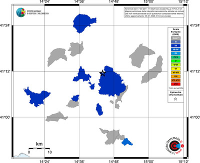 Mappa EMS - territori comuni