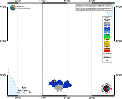 Mappa EMS - territori comuni