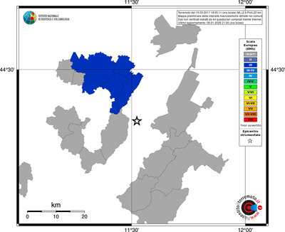 Mappa EMS - territori comuni