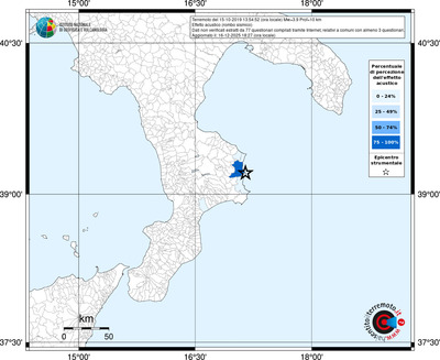 Mappa territorio comunale con almeno 3 questionari