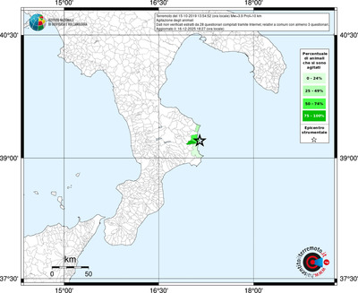 Mappa territorio comunale con almeno 3 questionari