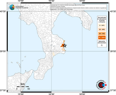 Mappa territorio comunale con almeno 3 questionari