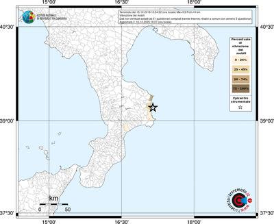 Mappa territorio comunale con almeno 3 questionari