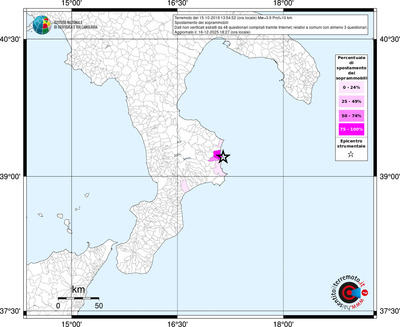 Mappa territorio comunale con almeno 3 questionari