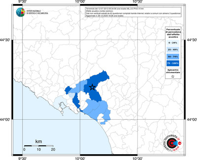 Mappa territorio comunale con almeno 3 questionari