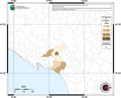 Mappa territorio comunale con almeno 3 questionari