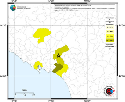 Mappa territorio comunale con almeno 3 questionari