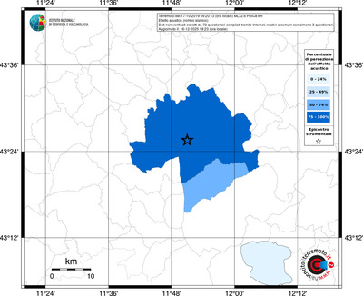Mappa territorio comunale con almeno 3 questionari