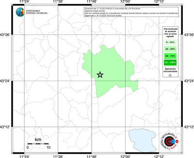 Mappa territorio comunale con almeno 3 questionari