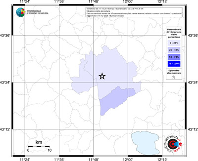 Mappa territorio comunale con almeno 3 questionari