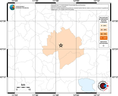 Mappa territorio comunale con almeno 3 questionari