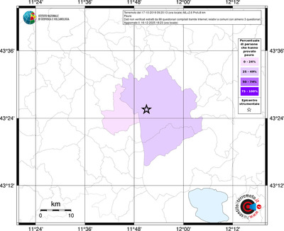 Mappa territorio comunale con almeno 3 questionari