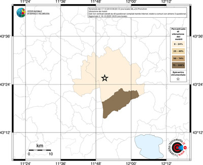 Mappa territorio comunale con almeno 3 questionari