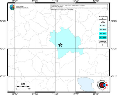 Mappa territorio comunale con almeno 3 questionari