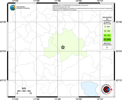 Mappa territorio comunale con almeno 3 questionari