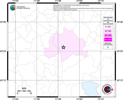 Mappa territorio comunale con almeno 3 questionari