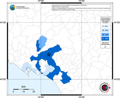 Mappa territorio comunale con almeno 3 questionari