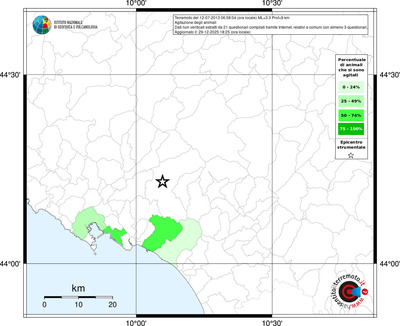 Mappa territorio comunale con almeno 3 questionari