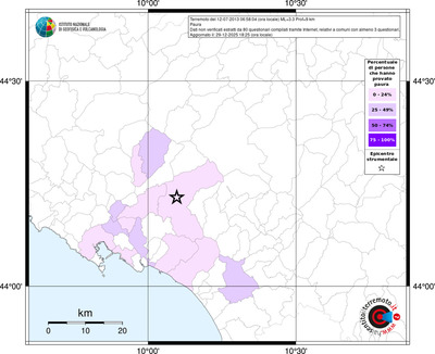 Mappa territorio comunale con almeno 3 questionari