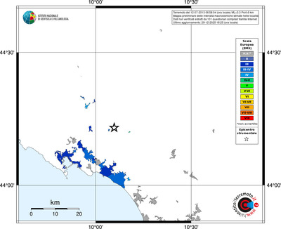 Mappa EMS - territori località