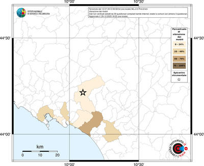 Mappa territorio comunale con almeno 3 questionari